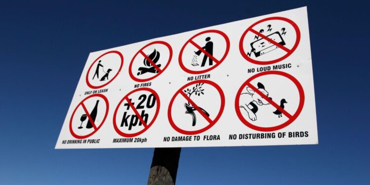 the following is a parking regulation in california