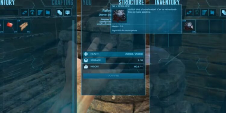 how to make gasoline in ark